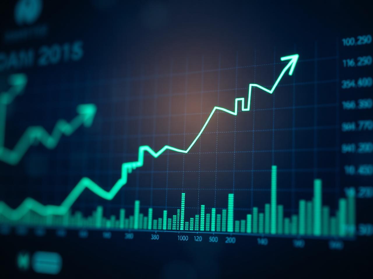 Visualização de crescimento e indicadores financeiros