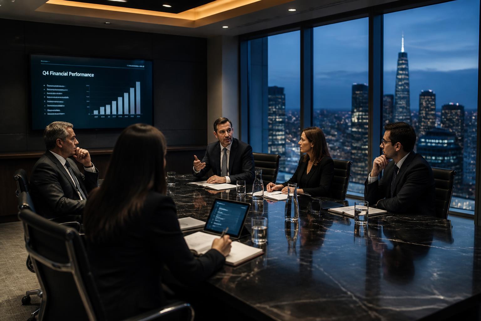 Reunião estratégica de executivos